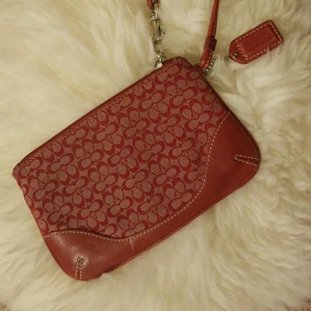 Red Coach Wristlet